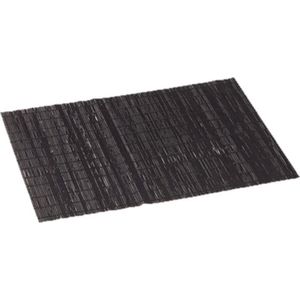Rechthoekige bamboe placemat donker bruin 30 x 45 cm - Placemats/onderleggers - Tafeldecoratie