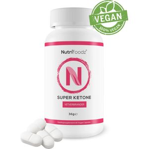 Nutrifoodz Gezonde Fatburner - Super Ketone - Fatburner Vrouw - 60 capsules - Natural Fatburner - Gezonde Vetverbrander - Vegan en 100% natuurlijk - Afslanksupplement