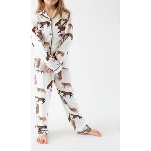 Katoen-Satijn Kinderpyjama - Luipaard Design - Pyjama's