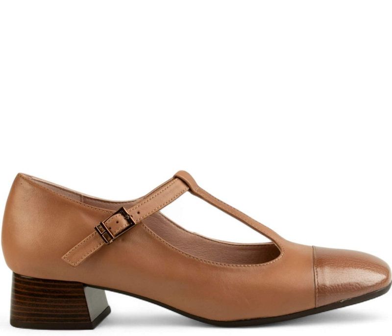 Hispanitas - HI243667 - Ballerina's - Bruin - Leer - Casual