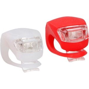 Lifetime LED fietsverlichting set voor en achter - rood/wit - inclusief batterijen