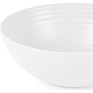 Plasticforte Serveerschaal/saladeschaal - D25 x H10.5 cm - kunststof - ivoor wit - 3500 ml