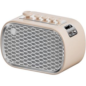 White Noise Machine - Draagbare Luidspreker, Mini Outdoor Audio met TF-kaartondersteuning, Handige Timer, Radio met AUX-poort, Beige