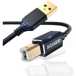 USB Printer- en Scannerkabel 4.5M - USB A naar USB B 2.0 - Geschikt voor HP, Canon, Dell, Epson, Lexmark, Xerox, Brother, Samsung (zwart)