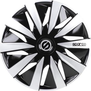 Sparco Wieldoppen Lazio - 16 inch - Zwart/Zilver