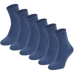 Dames - Antislip Sokken - Zwart - 6 Paar - Katoen