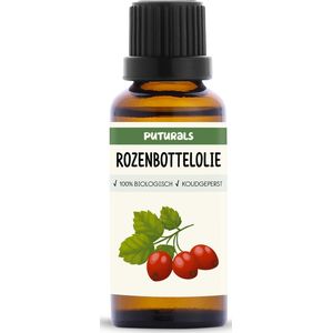 Puturals Rozenbottelolie 100% Biologisch - 30ml - Koudgeperst en Puur - Rosehip Oil voor Haar en Huid
