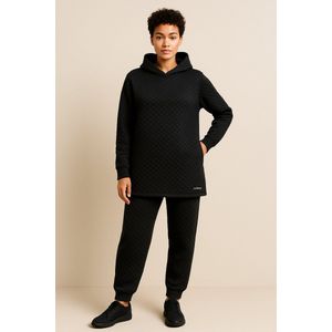 Zwarte dames huispak- comfortabele hoodie- joggingbroek set- loungewear- trainingspak- La Booty- maat M