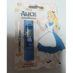 Disney vegan lippenbalsem - Alice in wonderland - coconut - kokos - 4,3 gram - lipbalm - lipstick kokosnoot