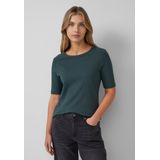 s.Oliver - T-Shirt - Geribd - Ronde Hals - Halflange Mouwen