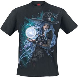 Spiral Mystic Moon T-Shirt Front Heren T-shirt - zwart - XXL