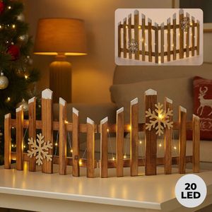 LED Porseleinen Huis 17cm Wit met Gouden Randje | It's all about Ch