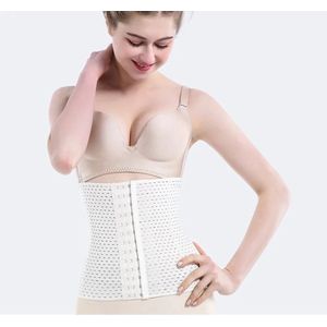 Wow Peach - Waist Trainer Korset - Buik Korset - Body Shaper - Compressie - Taille - Corset Band - Shaper - Wit - Maat: Medium