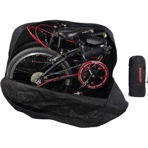 20 inch vouwfiets transporttas, universele vouwfiets fiets opbergtas beschermende tas opvouwbare opvouwbare draagtas handtas fiets reizen voor de meeste soorten fietsen, zwart 50 cm