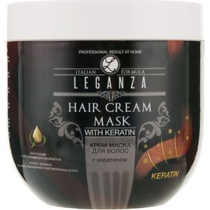 Leganza Keratine Haarmasker Crème XXL - voor Dun of Beschadigd Haar - Voordeelverpakking - 1000ml