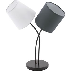 EGLO Almeida - Tafellamp - 2 Lichts - Zwart - Wit, Antraciet