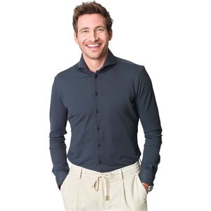 John Miller - Overhemd Blauw John Miller Tailored Fit Lange Mouw Overhemd Blauw 5140879-180