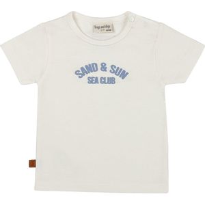 Frogs and Dogs - Sand & Sun T-shirt Baby | Wit Alyssum - Katoen - Maat 74