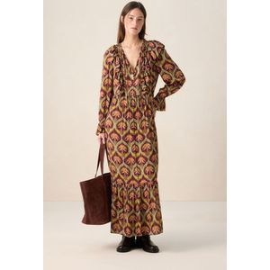 Sissy-Boy - Maxi Jurk - Donkerrood - Palm Print