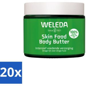 20 x WELEDA - Body Butter - Skin Food - Droge huid - 150 ml - Vegan - Biologische Verzorging - Calendula - Kamille - Driekleurig Viooltje