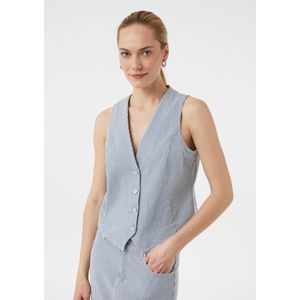 comma - Indoor-Weste - Gestreept Vest - V-hals