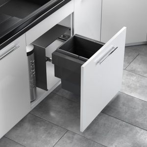 Hailo Cargo Aqua - 28 Liter - Donker Grijs - Afvalemmer