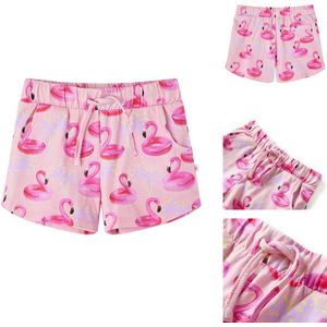 vidaXL Kindershorts - Kindershorts - Kinderkleding - Kinderkled - Kindershorts met trekkoord 104 lichtroze