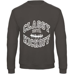 Sweatshirt 2-161 Classy until Kickoff - Blauw, xS