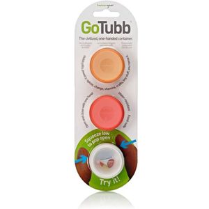 Human Gear - GoTubb 3-Pack - Pillendoosje - Transparant/Oranje/Rood
