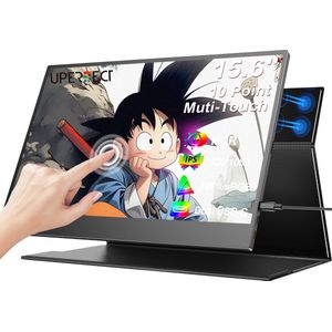 UPERFECT Portable Monitor E07 15,6"" Touchscreen Draagbare Monitor | 10-Punts Aanraking | Full HD IPS | Spiegelend Scherm | Dual USB-C PD | Draagbaar Design