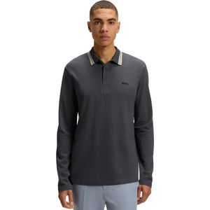 Boss Green - Poloshirt - Grijs - Lange Mouw - Katoen
