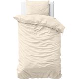 Primaviera DeLuxe Uni Dekbedovertrek - Zand - 100% Katoen Satijn - Inclusief Kussensloop