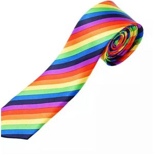 Akyol - Stropdas - regenboog stropdas - pride stropdas - Stropdas pride kleuren - regenboog - carnaval - pride