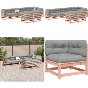 vidaXL 8-delige Loungeset met kussens massief douglas vurenhout - Loungeset - Loungesets - Tuinset - Tuinbank