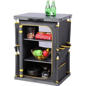 DD Campingkeuken - Kampeerkeuken - Campingkast - 50x60x80cm - Grijs