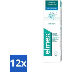 Elmex - Tandpasta - Sensitive Professional - Gentle Whitening - 75 ml - Voordeelverpakking - 12 stuks