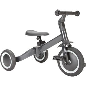 Topmark 4 in1 Driewieler - Loopfiets - Balance Bike - Kaya - Grijs