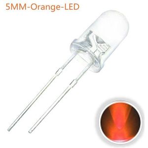 OTRONIC® 10x LED Diode Transparant 5mm Oranje 2V