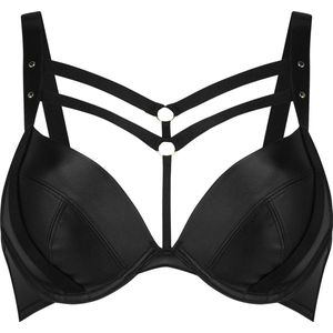 Hunkemöller Dames Lingerie Voorgevormde push up beugel bh Shadow - Zwart - maat C70