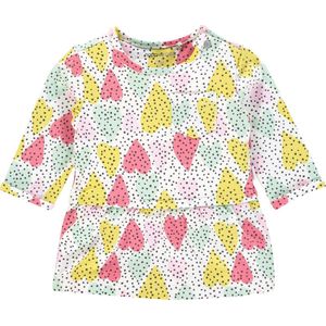 Noppies Meisjes Jurk met all over print Pomona - Blanc de Blanc - Maat 56