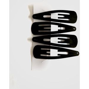 Klik klak speldjes 4 stuks zwart groot