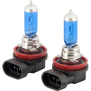 AutoStyle SuperWhite Blauw H11 55W/12V/4800K Halogeen Lampen, set à 2 stuks (E4)