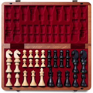 Solacis Magnetisch schaakspel - Magnetisch schaakbord - Reis schaakspel - Schaken - Schaakspel - Must have!