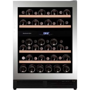 Dunavox Flow 45 - Wijnkoelkast 2 T° - Touch Open - RVS - 88 cm Hoogte