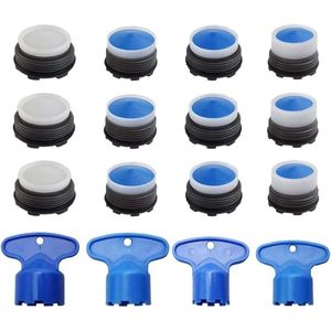 Straalregelaars en Perlatoren Set - 8 Stuks Kraansleutels voor Kranen - Cache Kraan Beluchtingssleutel Set (M165, M185, M215, M24)