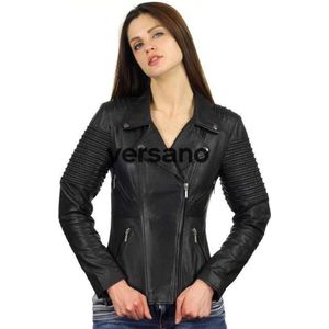 Versano Utah Leren Dames Bikerjack Dames Jas XL - Zwart