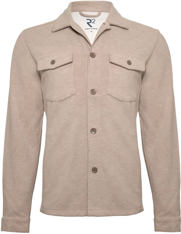 R2 Amsterdam - Overshirt - Beige - Solid Rib