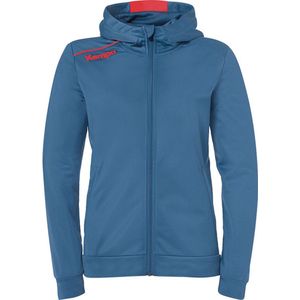 Kempa Player Hood Jacket Dames IJsgrijs-Fluo Rood Maat XS