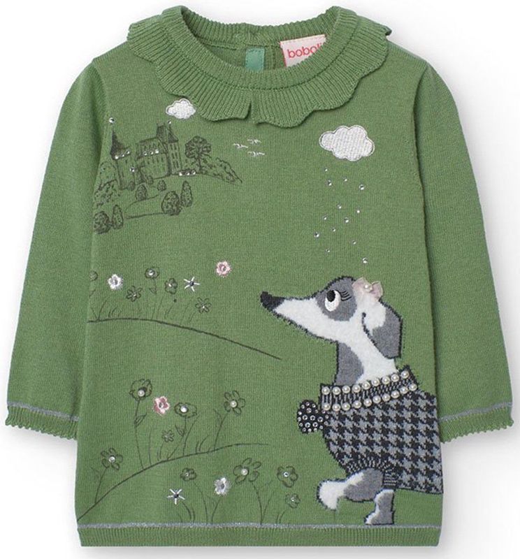 Boboli - Knitwear - Jurk - Groen - Gebreid - Voor Babymeisjes van 12 maanden tot 8 jaar