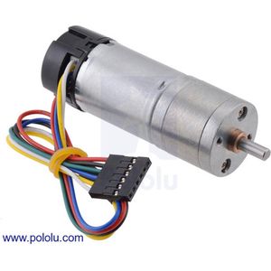 75:1 Metal Gearmotor 25Dx69L mm HP 12V with 48 CPR Encoder Pololu 4866